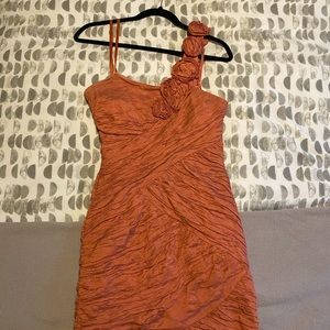 One shoulder BCBG dress.